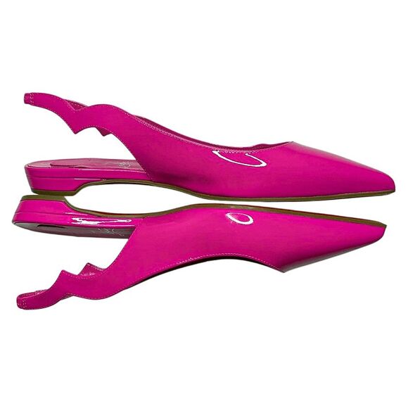 Christian Louboutin Hot Chickita Slingback Flats Fuchsia Pink Leather 36.5 - Picture 5 of 10